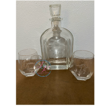 Load image into Gallery viewer, ETCHED GLASSES &amp; DECANTER
